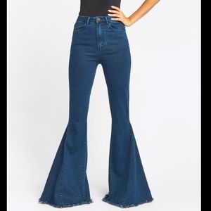 Show Me Your MuMu Zip Up Bell Bottom Jeans